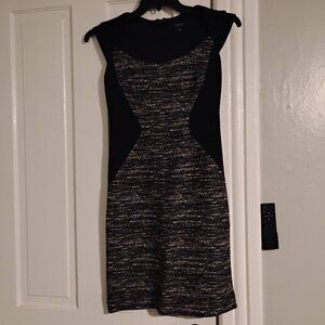 Elegant Ann Taylor Black and Gray Women's Dress